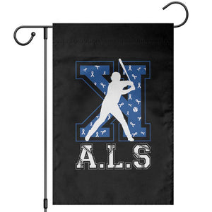ALS Awareness Garden Flag Baseball Strike Out ALS Support TS10 Black Print Your Wear