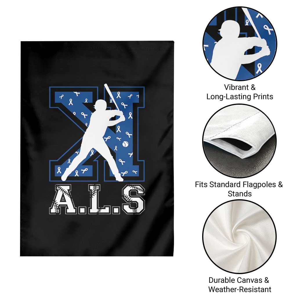 ALS Awareness Garden Flag Baseball Strike Out ALS Support TS10 Print Your Wear