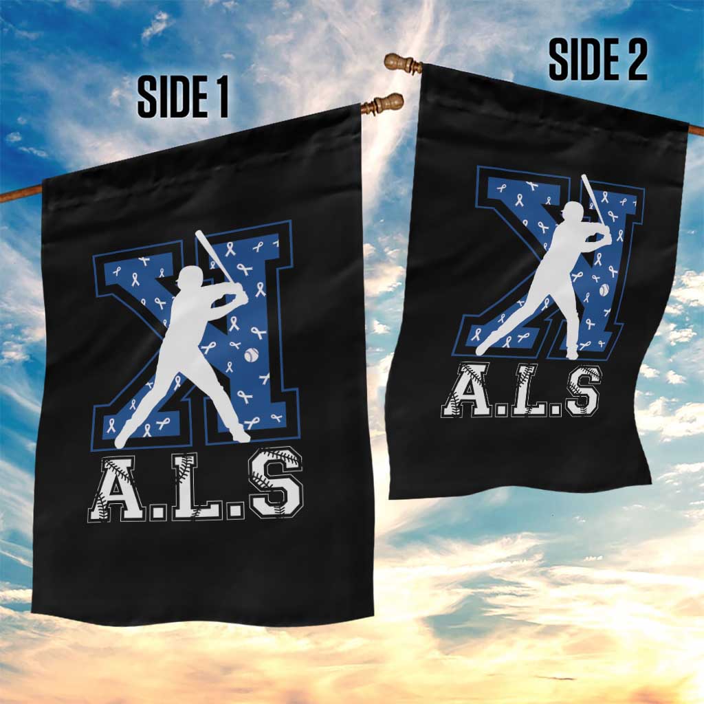 ALS Awareness Garden Flag Baseball Strike Out ALS Support TS10 Print Your Wear