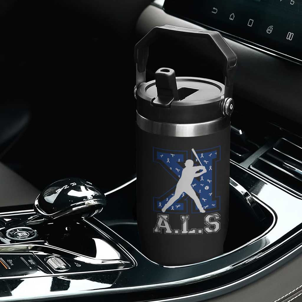 ALS Awareness Flip Straw Tumbler Baseball Strike Out ALS Support TS10 Print Your Wear
