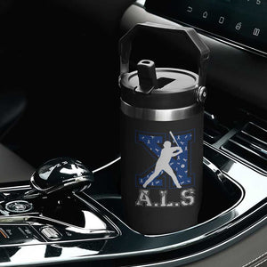 ALS Awareness Flip Straw Tumbler Baseball Strike Out ALS Support TS10 Print Your Wear