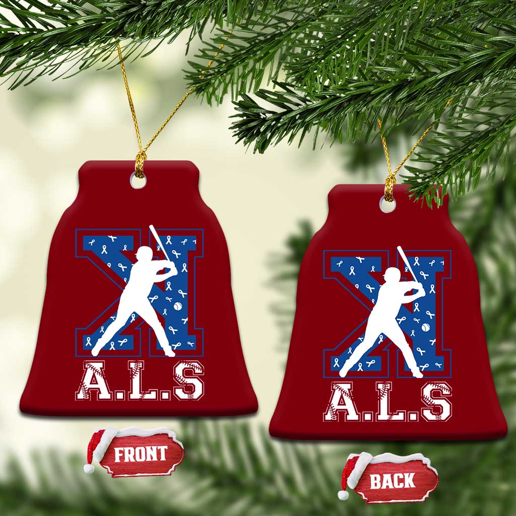 ALS Awareness Ceramic Ornament Baseball Strike Out ALS Support TS10 Print Your Wear