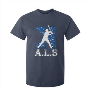 ALS Awareness T Shirt For Kid Baseball Strike Out ALS Support TS10 Navy Print Your Wear