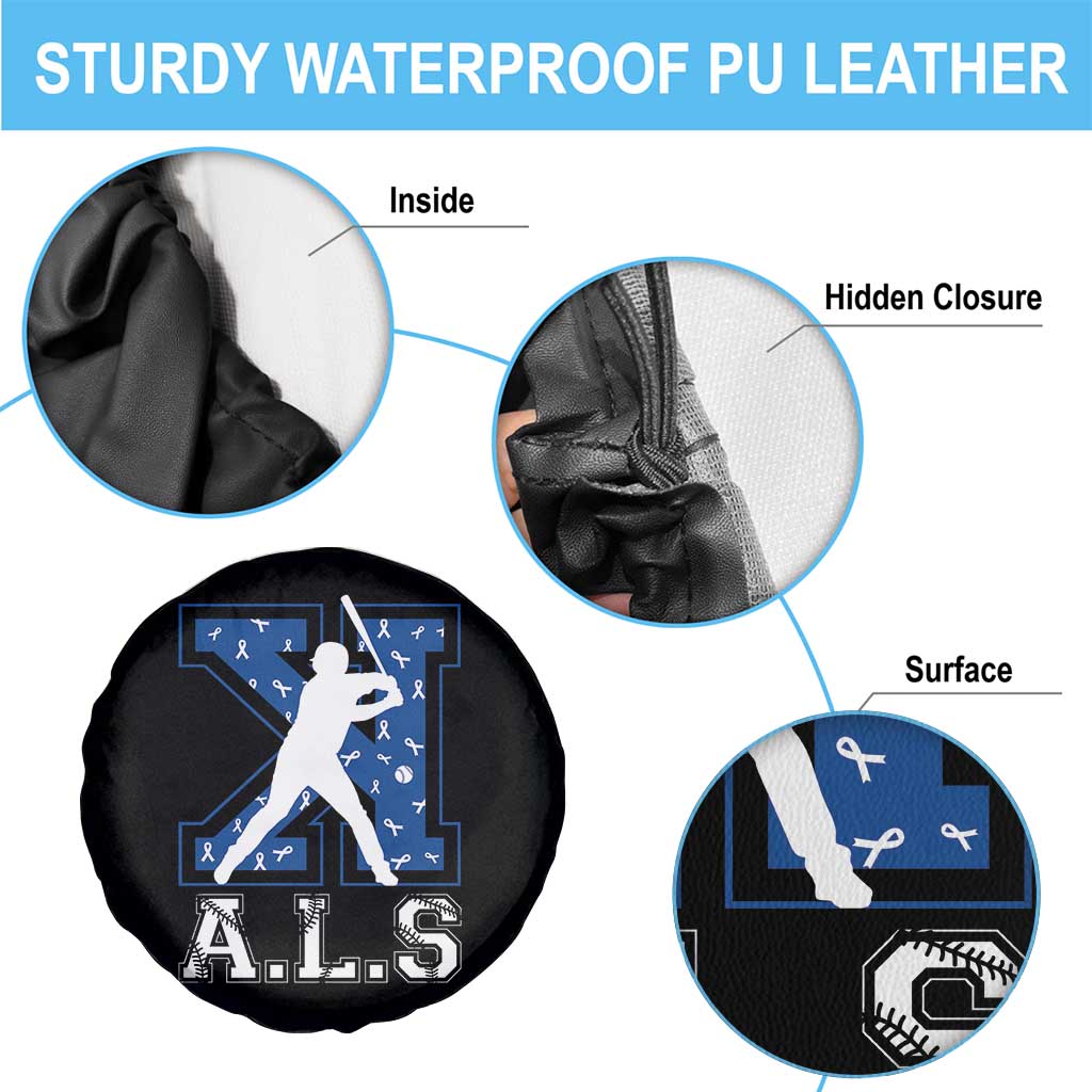 ALS Awareness Spare Tire Cover Baseball Strike Out ALS Support TS10 Print Your Wear