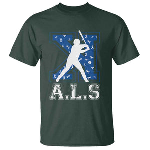 ALS Awareness T Shirt Baseball Strike Out ALS Support TS10 Dark Forest Green Print Your Wear