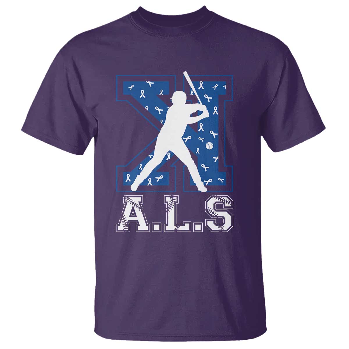 ALS Awareness T Shirt Baseball Strike Out ALS Support TS10 Purple Print Your Wear