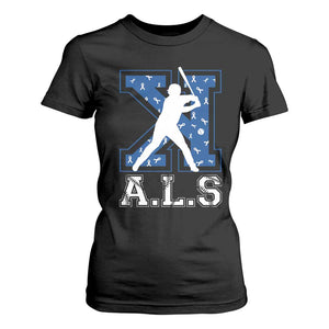 ALS Awareness T Shirt For Women Baseball Strike Out ALS Support TS10 Black Print Your Wear
