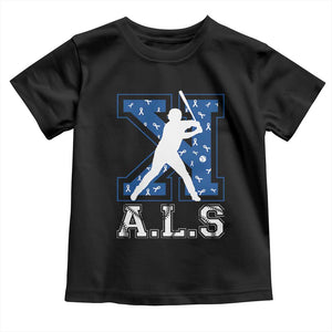 ALS Awareness Toddler T Shirt Baseball Strike Out ALS Support TS10 Black Print Your Wear