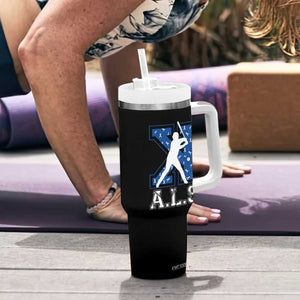 ALS Awareness Tumbler With Handle Baseball Strike Out ALS Support TS10 Print Your Wear