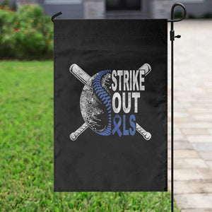 ALS Awareness Garden Flag Blue Ribbon Baseball Strike Out ALS Support TS10 Print Your Wear