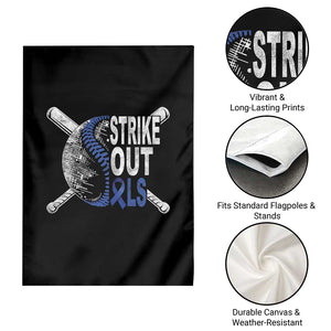 ALS Awareness Garden Flag Blue Ribbon Baseball Strike Out ALS Support TS10 Print Your Wear
