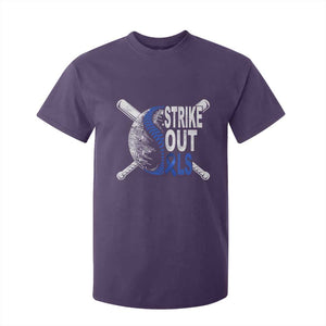 ALS Awareness T Shirt For Kid Blue Ribbon Baseball Strike Out ALS Support TS10 Purple Print Your Wear