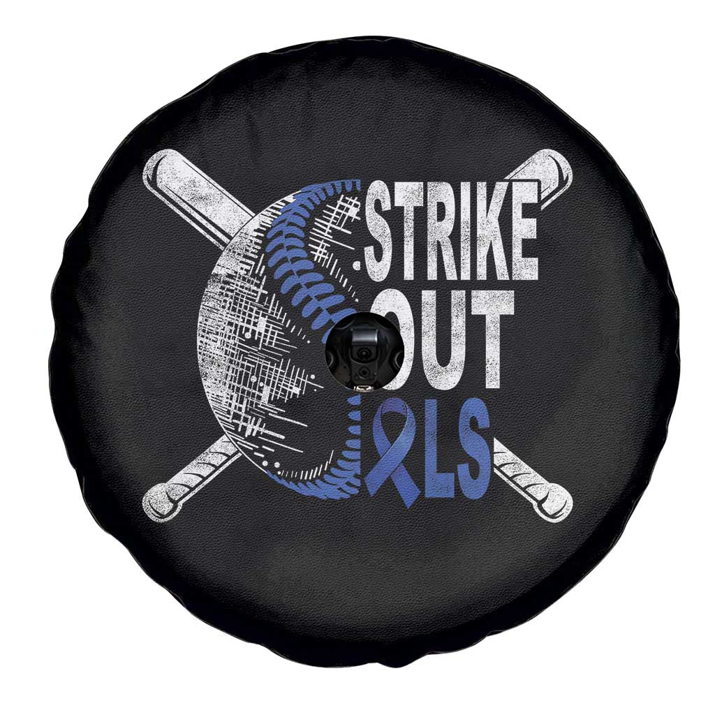 ALS Awareness Spare Tire Cover Blue Ribbon Baseball Strike Out ALS Support TS10 Print Your Wear