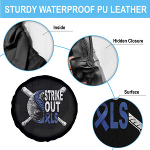 ALS Awareness Spare Tire Cover Blue Ribbon Baseball Strike Out ALS Support TS10 Print Your Wear