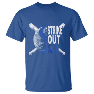 ALS Awareness T Shirt Blue Ribbon Baseball Strike Out ALS Support TS10 Royal Blue Print Your Wear