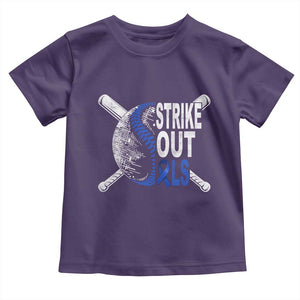 ALS Awareness Toddler T Shirt Blue Ribbon Baseball Strike Out ALS Support TS10 Purple Print Your Wear