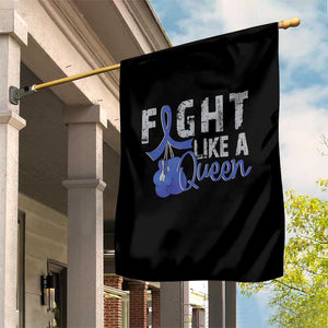 Fight Like A Queen Garden Flag Blue Ribbon Colon Cancer Awareness TS10 Print Your Wear