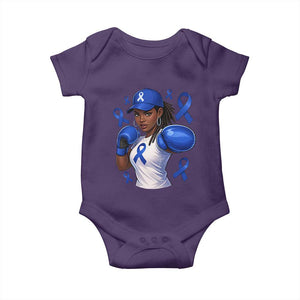 Black Women Fight Colon Cancer Blue Ribbon Baby Onesie African American Girls TS10 Purple Print Your Wear