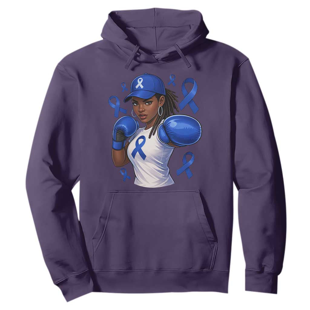 Black Women Fight Colon Cancer Blue Ribbon Hoodie African American Girls TS10 Purple Print Your Wear