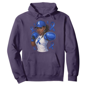 Black Women Fight Colon Cancer Blue Ribbon Hoodie African American Girls TS10 Purple Print Your Wear