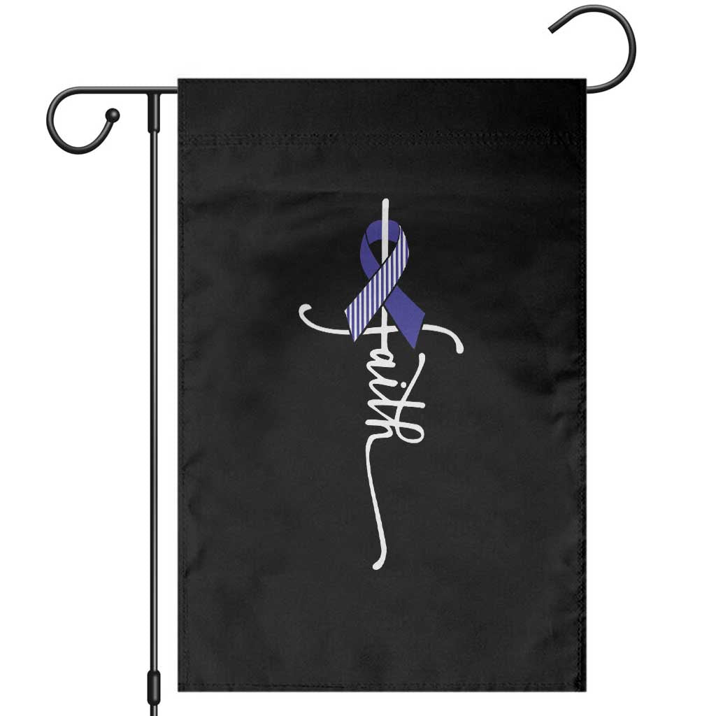 Faith ALS Awareness Garden Flag Blue Ribbon Motivational TS10 Black Print Your Wear