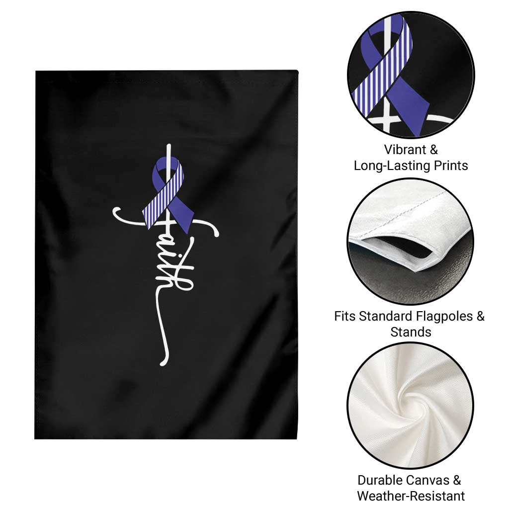 Faith ALS Awareness Garden Flag Blue Ribbon Motivational TS10 Print Your Wear