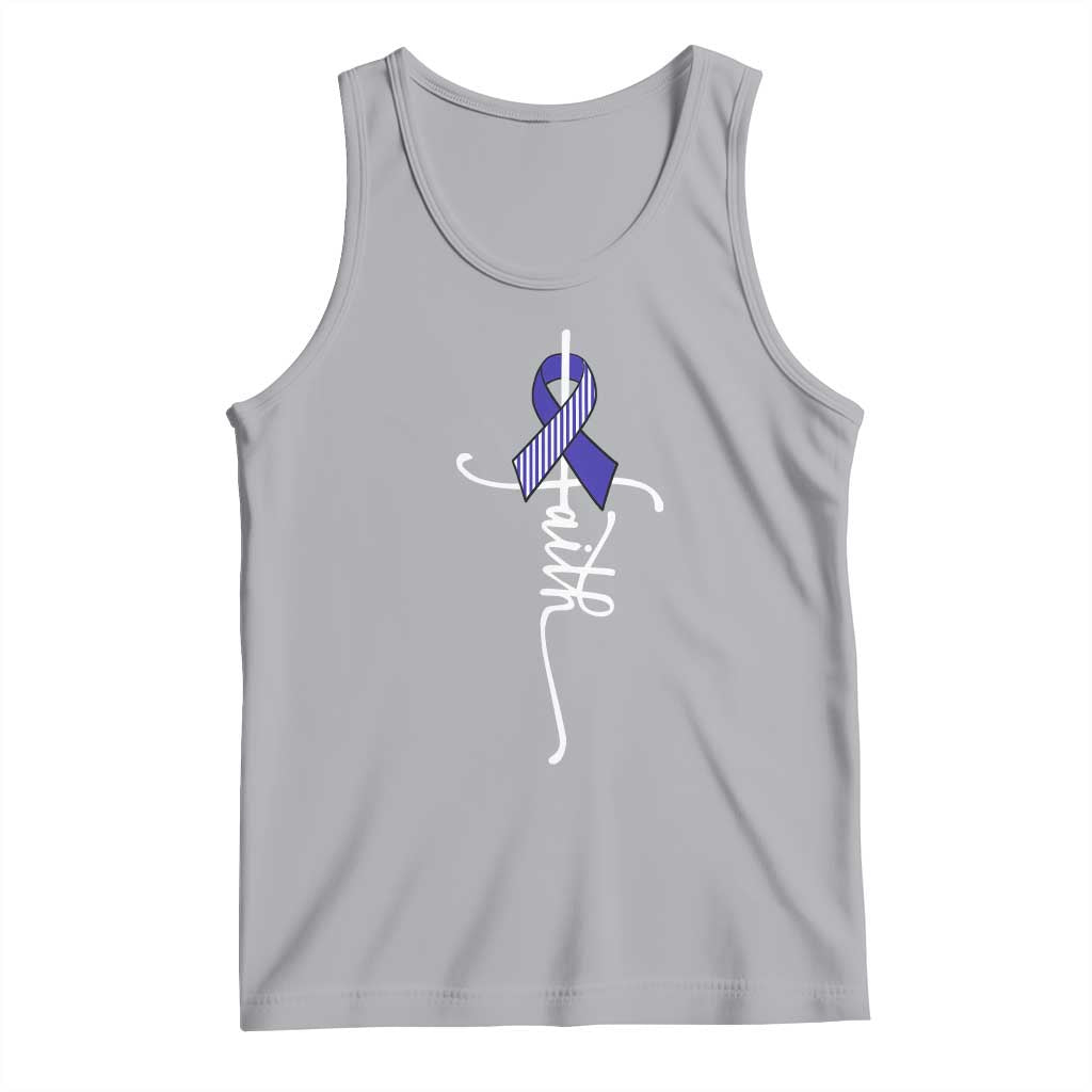 Faith ALS Awareness Tank Top Blue Ribbon Motivational TS10 Athletic Heather Print Your Wear