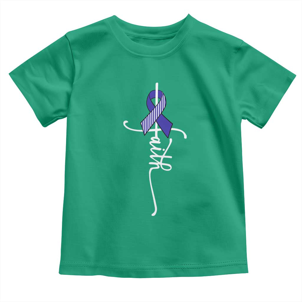 Faith ALS Awareness Toddler T Shirt Blue Ribbon Motivational TS10 Irish Green Print Your Wear