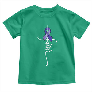 Faith ALS Awareness Toddler T Shirt Blue Ribbon Motivational TS10 Irish Green Print Your Wear