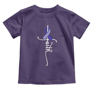 Faith ALS Awareness Toddler T Shirt Blue Ribbon Motivational TS10 Purple Print Your Wear