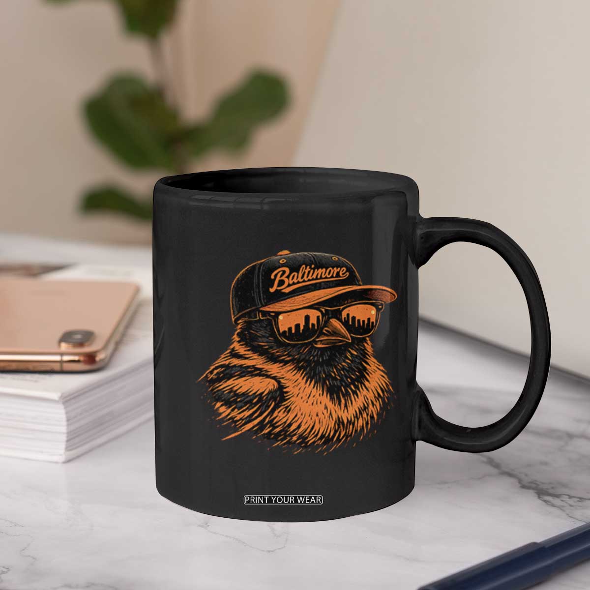 Retro Baltimore Coffee Mug City Pride Oriole With Sunglasses TS10 Print Your Wear