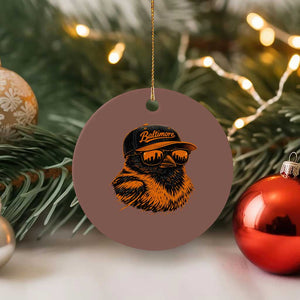 Retro Baltimore Ceramic Ornament City Pride Oriole With Sunglasses TS10 1pc Mocha Print Your Wear