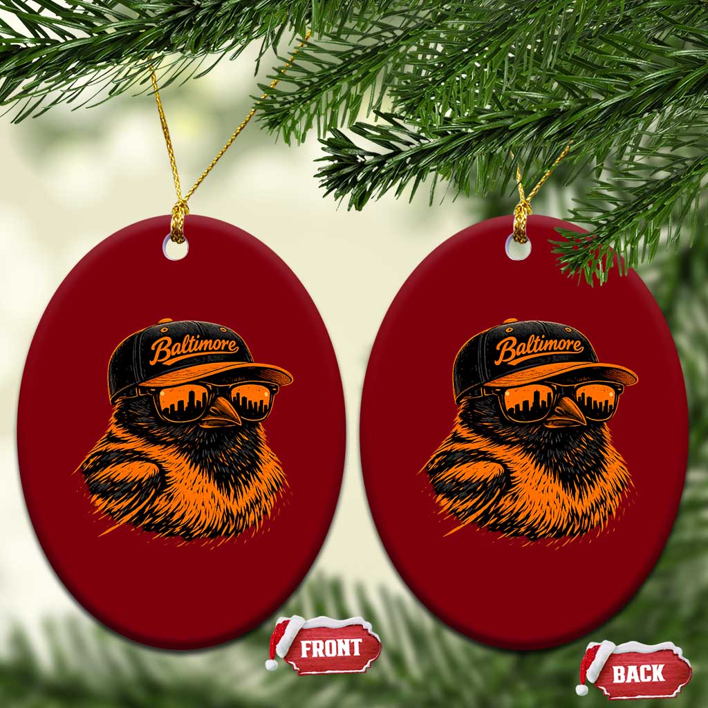 Retro Baltimore Ceramic Ornament City Pride Oriole With Sunglasses TS10 Print Your Wear