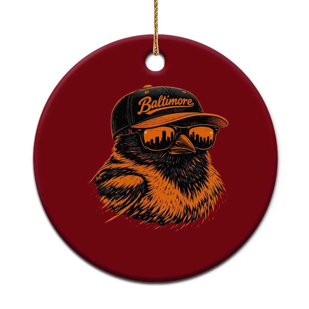 Retro Baltimore Ceramic Ornament City Pride Oriole With Sunglasses TS10 1pc Red Print Your Wear