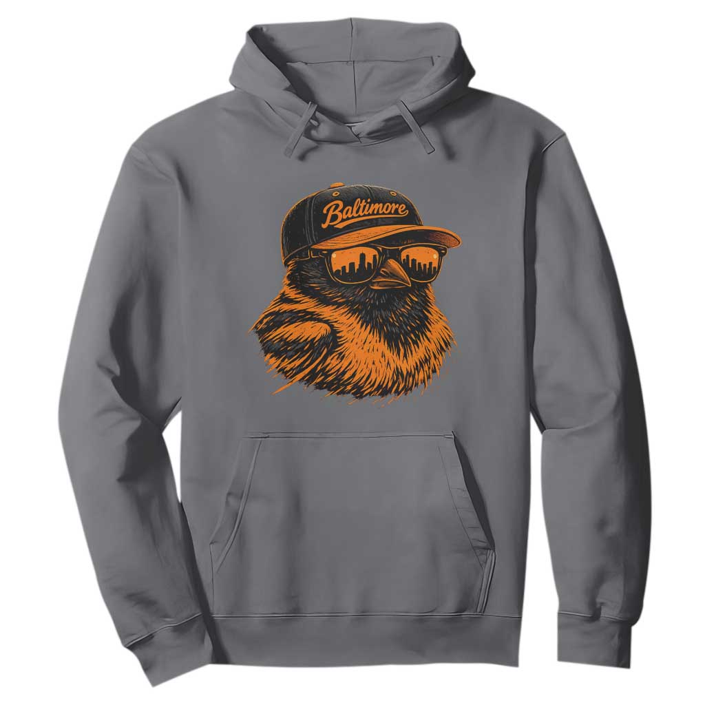 Retro Baltimore Hoodie City Pride Oriole With Sunglasses TS10 Charcoal Print Your Wear