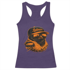 Retro Baltimore Racerback Tank Top City Pride Oriole With Sunglasses TS10 Purple Print Your Wear