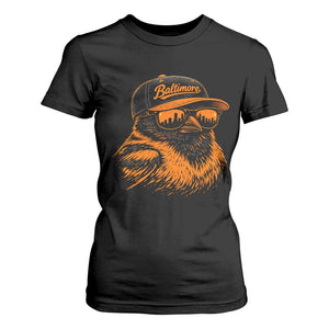 Retro Baltimore T Shirt For Women City Pride Oriole With Sunglasses TS10 Black Print Your Wear