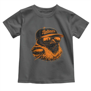 Retro Baltimore Toddler T Shirt City Pride Oriole With Sunglasses TS10 Dark Heather Print Your Wear
