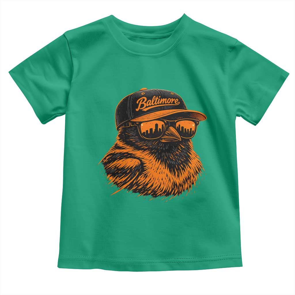 Retro Baltimore Toddler T Shirt City Pride Oriole With Sunglasses TS10 Irish Green Print Your Wear
