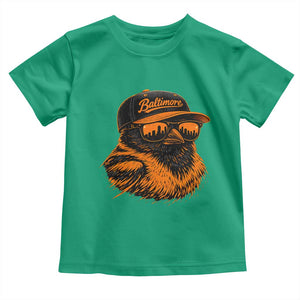 Retro Baltimore Toddler T Shirt City Pride Oriole With Sunglasses TS10 Irish Green Print Your Wear