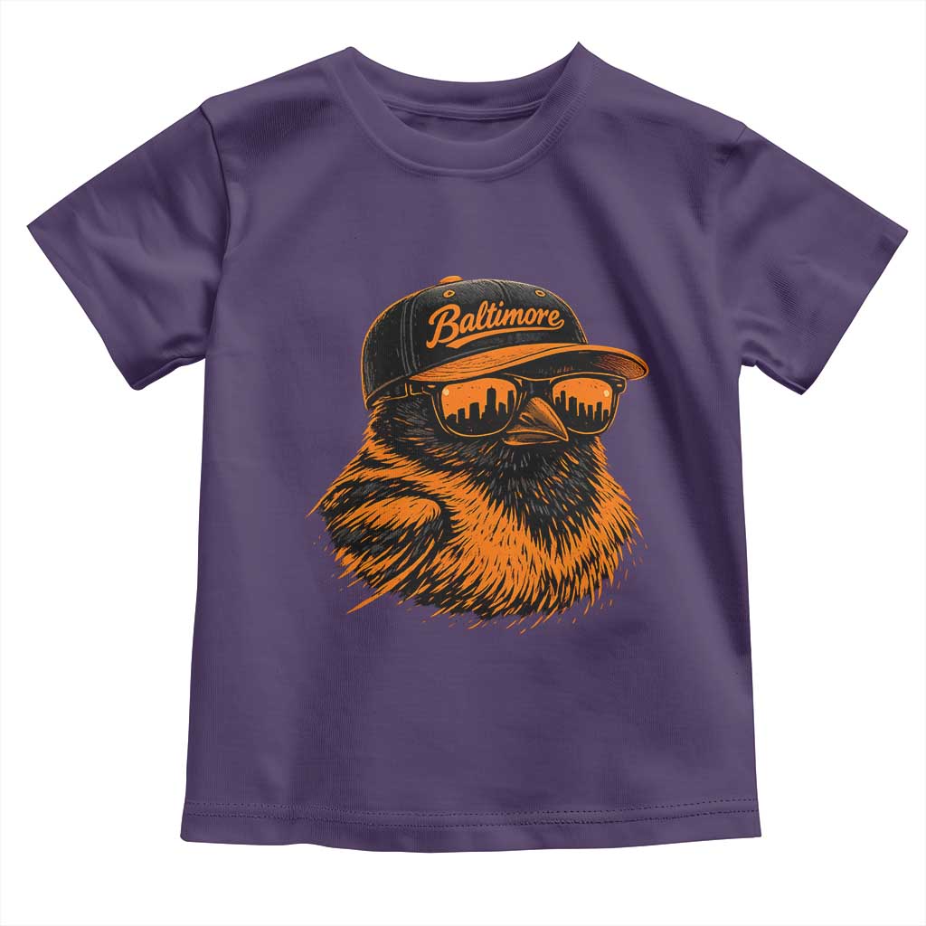 Retro Baltimore Toddler T Shirt City Pride Oriole With Sunglasses TS10 Purple Print Your Wear