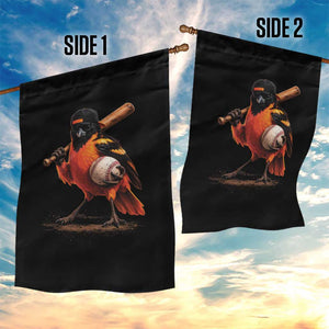 Oriole Baseball Player Garden Flag Retro Funny Bird Mascot Baseball Fans TS10 Print Your Wear
