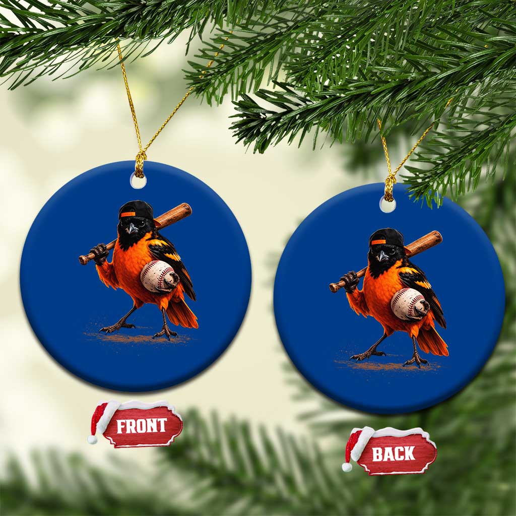 Oriole Baseball Player Ceramic Ornament Retro Funny Bird Mascot Baseball Fans TS10 1pc Blue Print Your Wear