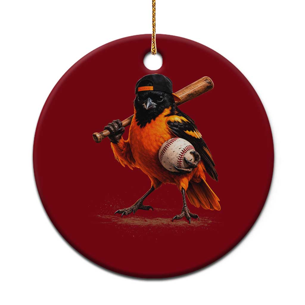 Oriole Baseball Player Ceramic Ornament Retro Funny Bird Mascot Baseball Fans TS10 1pc Red Print Your Wear
