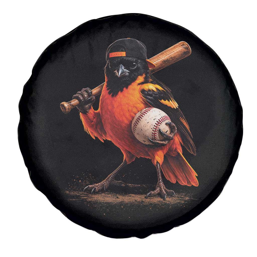 Oriole Baseball Player Spare Tire Cover Retro Funny Bird Mascot Baseball Fans TS10 Print Your Wear