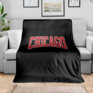 Retro Chicago Throw Blanket Vintage Chicago Throwback Athletic Sports Style 80s 90s TS10 Print Your Wear