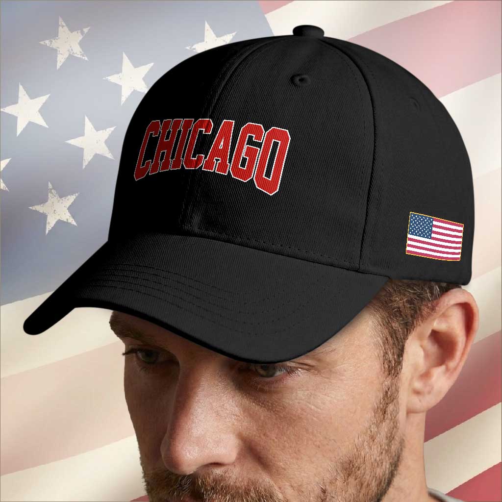 Retro Chicago Baseball Cap Vintage Chicago Throwback Athletic Sports Style 80s 90s TS10 Print Your Wear