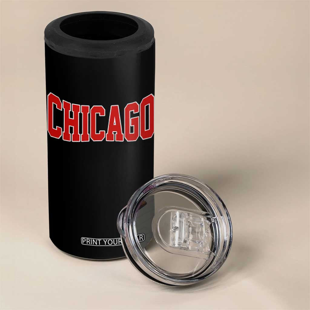 Retro Chicago 4 in 1 Can Cooler Tumbler Vintage Chicago Throwback Athletic Sports Style 80s 90s TS10 Print Your Wear