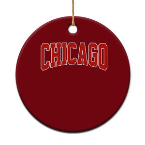 Retro Chicago Ceramic Ornament Vintage Chicago Throwback Athletic Sports Style 80s 90s TS10 1pc Red Print Your Wear