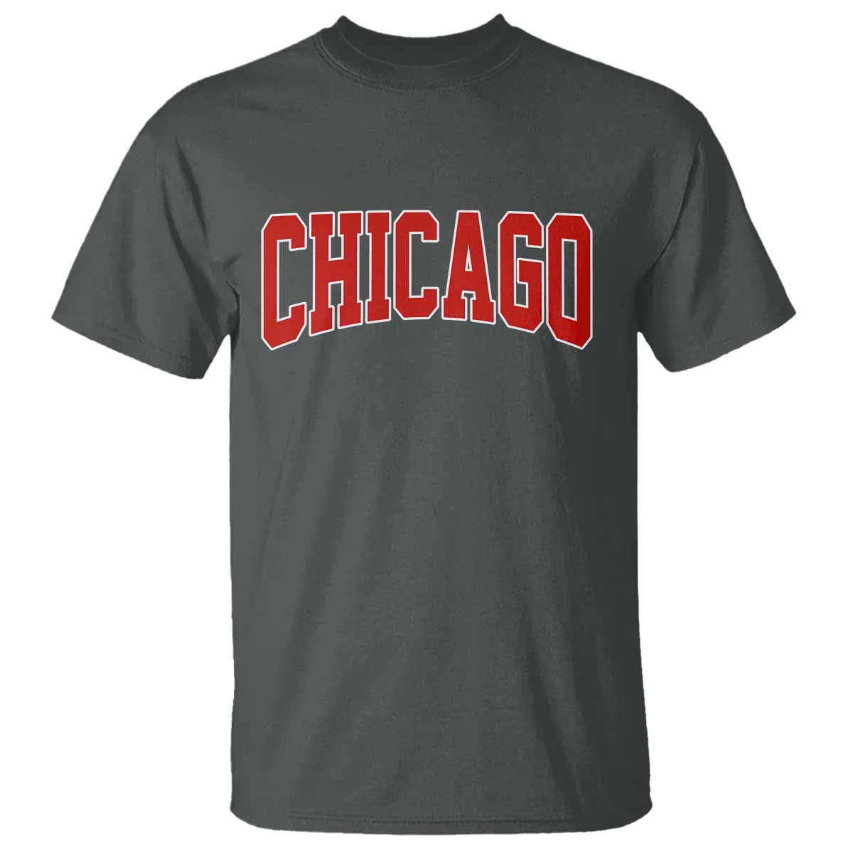 Retro Chicago T Shirt Vintage Chicago Throwback Athletic Sports Style 80s 90s TS10 Dark Heather Print Your Wear